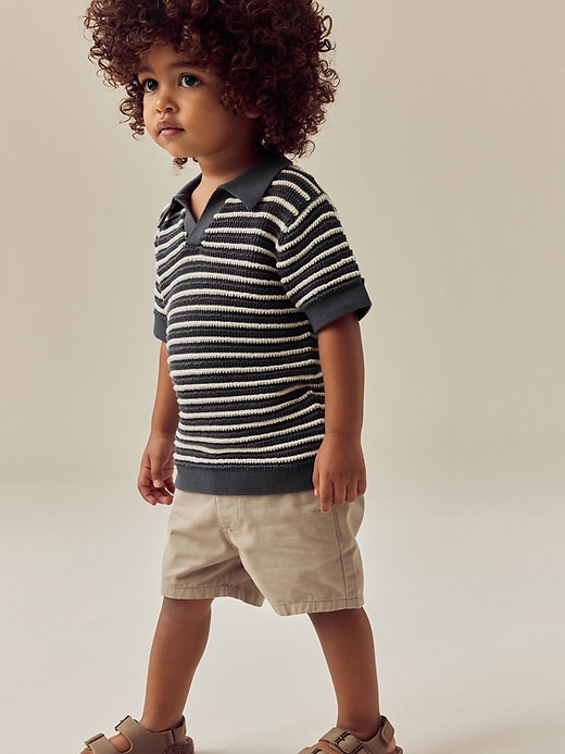 Image number 4 showing, NEXT Toddler  Striped Polo Sweater