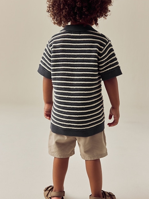 Image number 3 showing, NEXT Toddler  Striped Polo Sweater