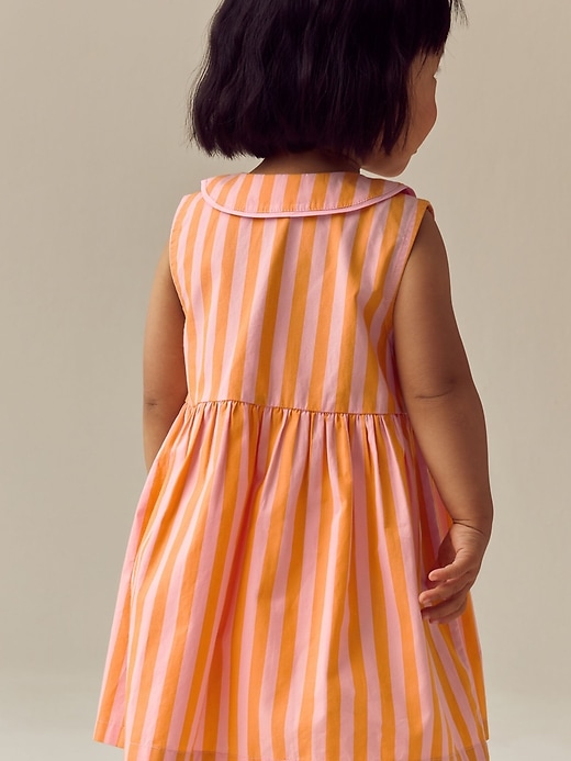 Image number 3 showing, NEXT Toddler Round Collar Stripe Dress