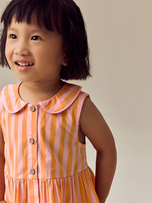 Image number 4 showing, NEXT Toddler Round Collar Stripe Dress
