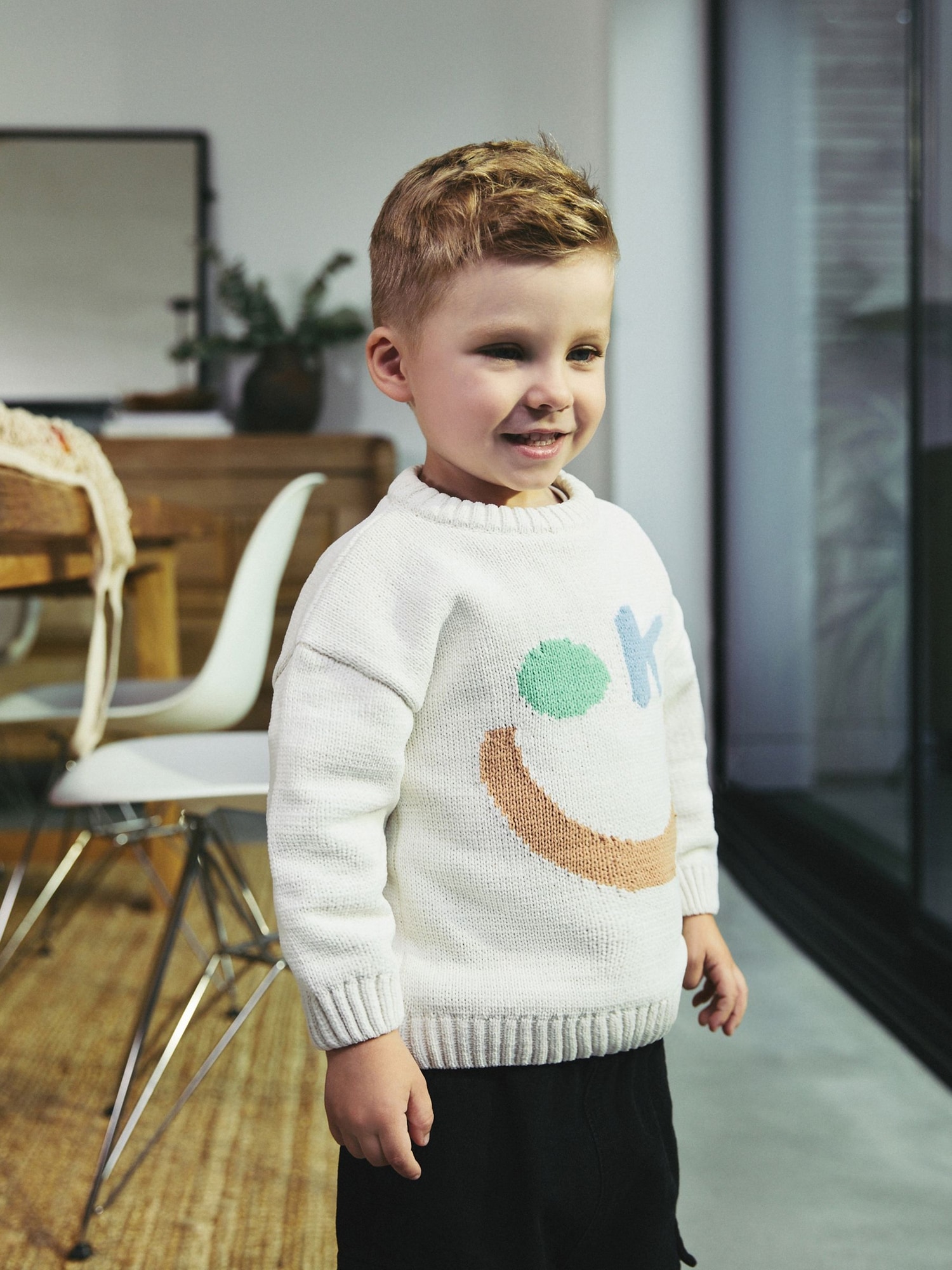 NEXT Toddler Smiley Face Sweater