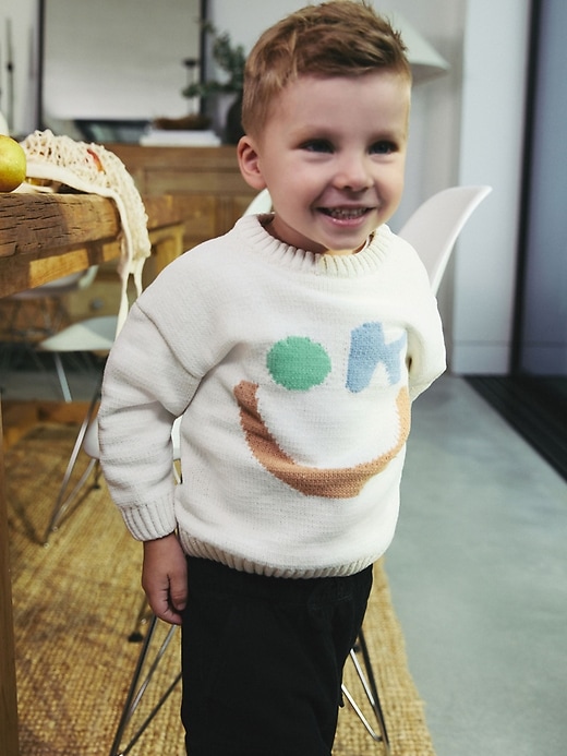 Image number 2 showing, NEXT Toddler Smiley Face Sweater