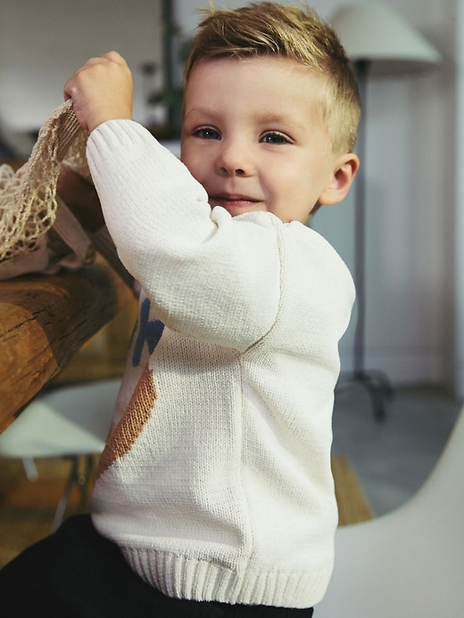 Image number 4 showing, NEXT Toddler Smiley Face Sweater