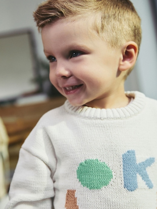 Image number 5 showing, NEXT Toddler Smiley Face Sweater