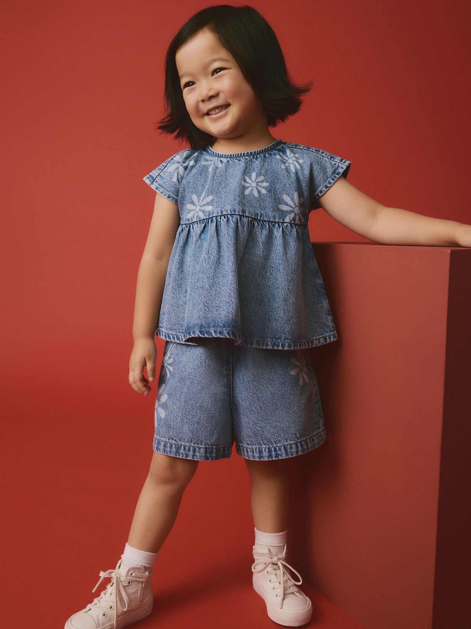NEXT Toddler Flower Denim Set