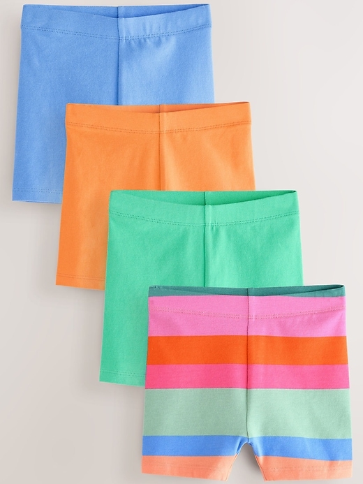 Image number 1 showing, NEXT Toddler Bright Rainbow Cycle Shorts (4-Pack)