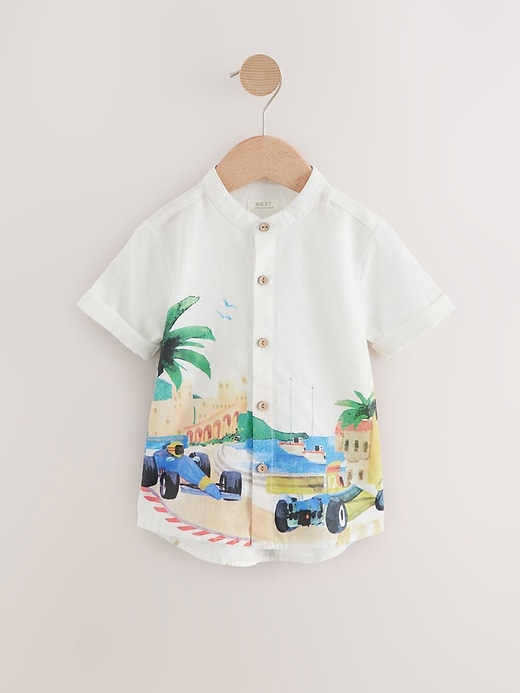 Image number 5 showing, NEXT Toddler Linen-Cotton Racetrack Shirt