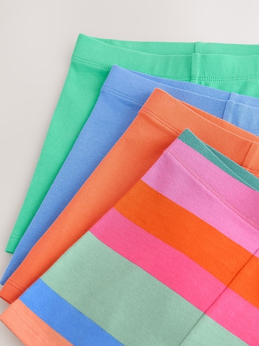 Image number 6 showing, NEXT Toddler Bright Rainbow Cycle Shorts (4-Pack)