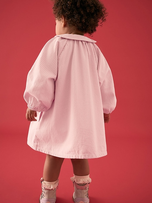 Image number 2 showing, NEXT Toddler Stripe Denim Dress