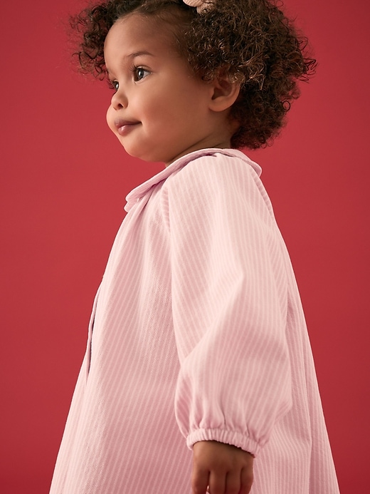 Image number 3 showing, NEXT Toddler Stripe Denim Dress