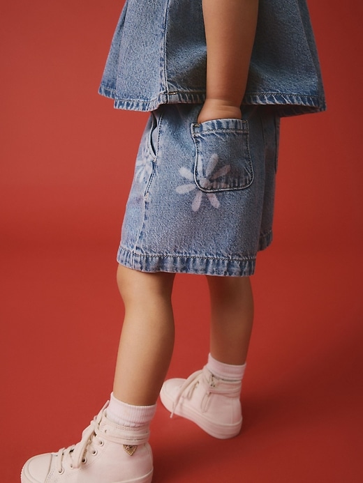 Image number 4 showing, NEXT Toddler Flower Denim Set