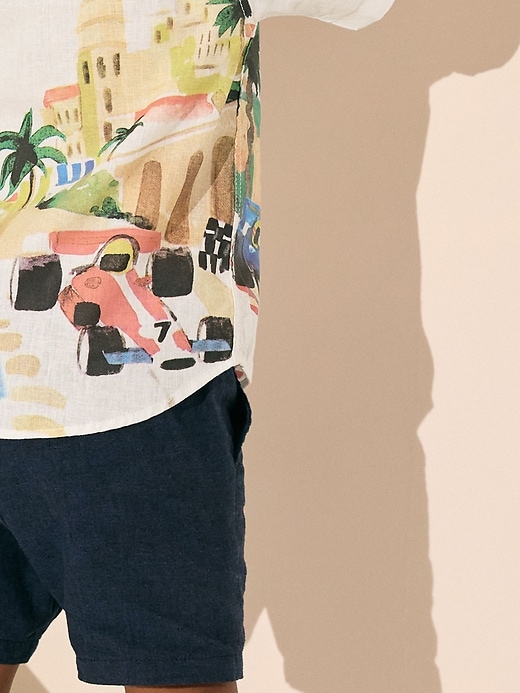 Image number 4 showing, NEXT Toddler Linen-Cotton Racetrack Shirt