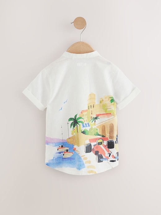 Image number 6 showing, NEXT Toddler Linen-Cotton Racetrack Shirt