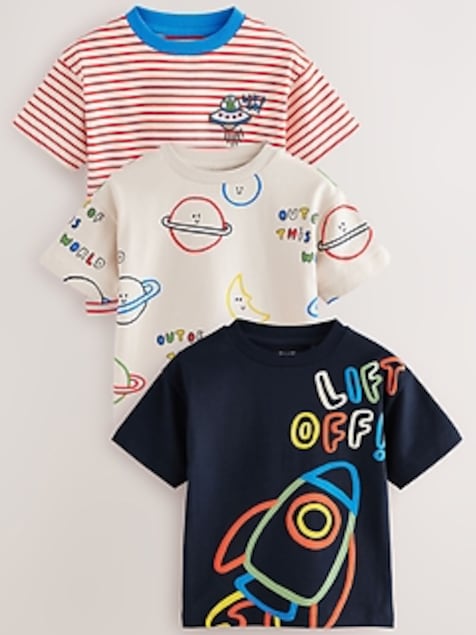 NEXT Toddler  Space Graphic T-Shirt (3-Pack)