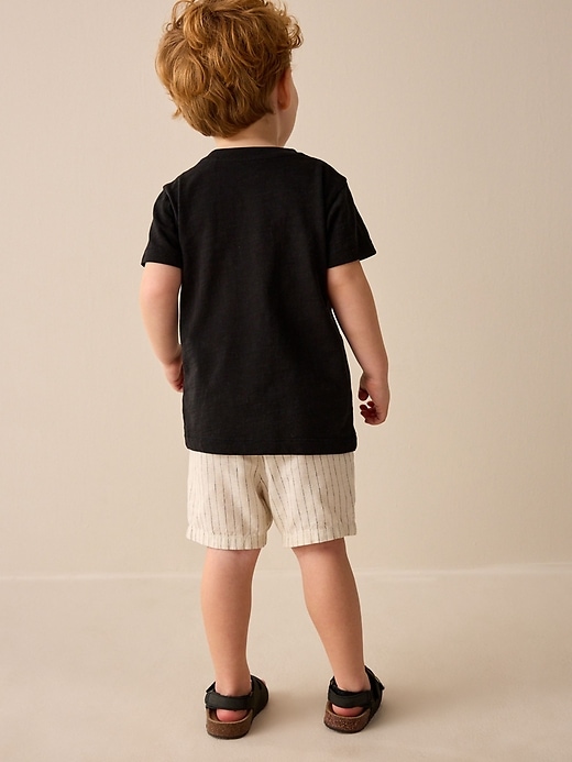 Image number 2 showing, NEXT Toddler Linen-Cotton Striped Shorts