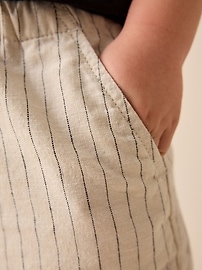 NEXT Toddler Linen-Cotton Striped Shorts