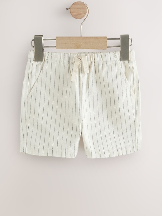 Image number 5 showing, NEXT Toddler Linen-Cotton Striped Shorts