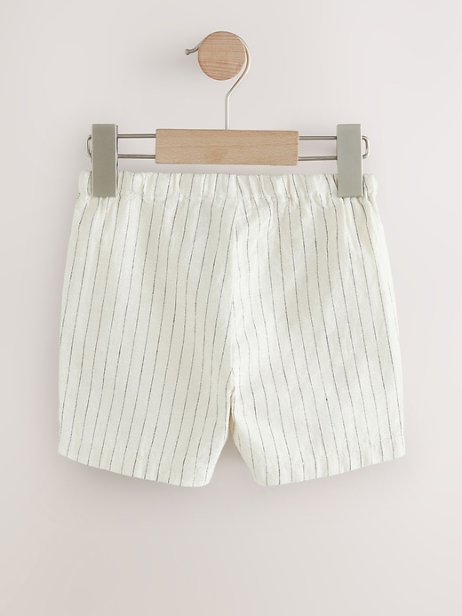 Image number 6 showing, NEXT Toddler Linen-Cotton Striped Shorts