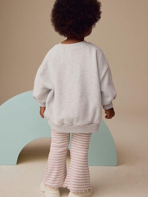 Image number 2 showing, NEXT Toddler Rainbow Sweatshirt & Flare Leggings Set