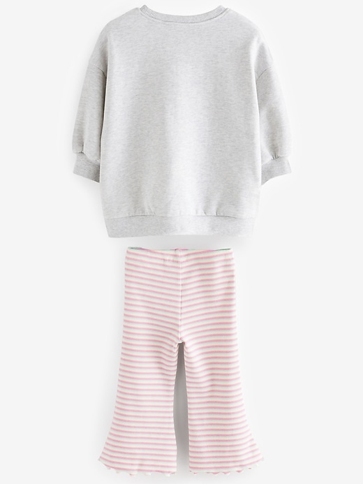 Image number 5 showing, NEXT Toddler Rainbow Sweatshirt & Flare Leggings Set