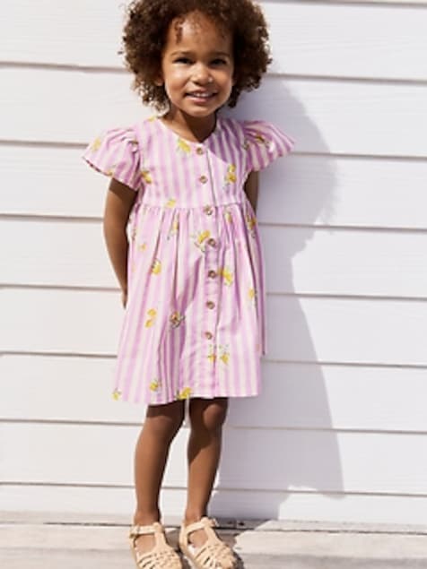 NEXT Toddler Stripe Button-Down Dress