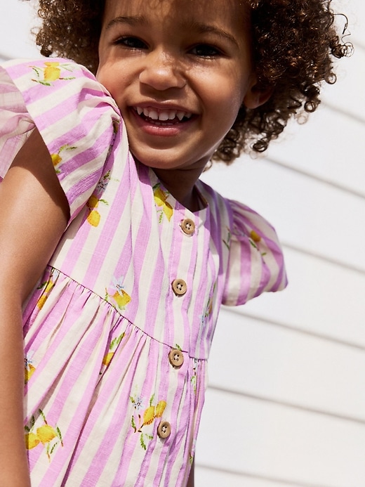 Image number 3 showing, NEXT Toddler Stripe Button-Down Dress