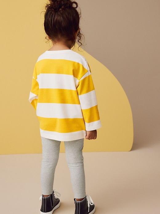 Image number 3 showing, NEXT Toddler Bee Happy Striped T-Shirt