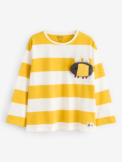 Image number 4 showing, NEXT Toddler Bee Happy Striped T-Shirt