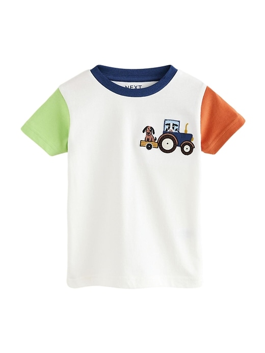 Image number 1 showing, NEXT Toddler Colorblock Farm Graphic T-Shirt