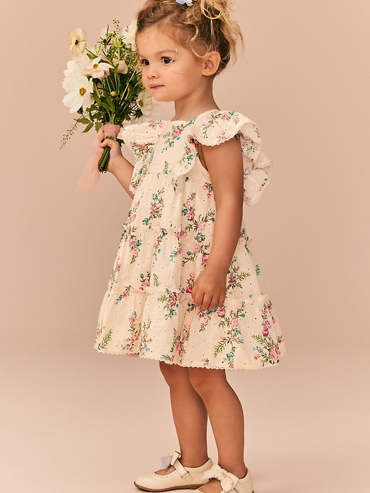 Image number 2 showing, NEXT Toddler Floral Eyelet Dress