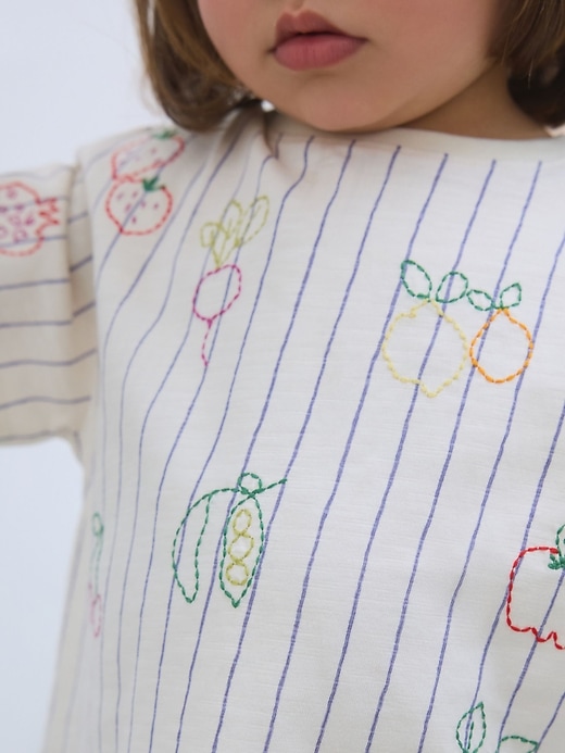 Image number 3 showing, NEXT Toddler Embroidered Fruits T-Shirt