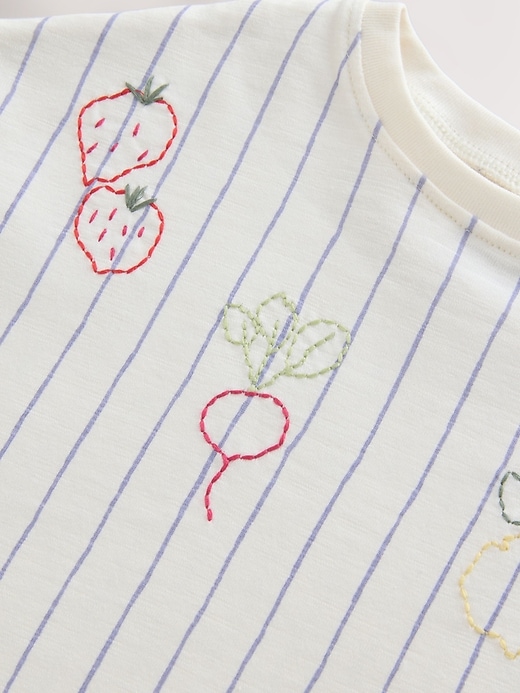 Image number 6 showing, NEXT Toddler Embroidered Fruits T-Shirt