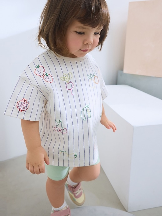 Image number 4 showing, NEXT Toddler Embroidered Fruits T-Shirt