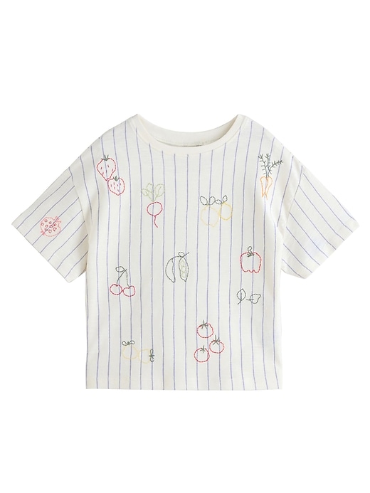Image number 5 showing, NEXT Toddler Embroidered Fruits T-Shirt