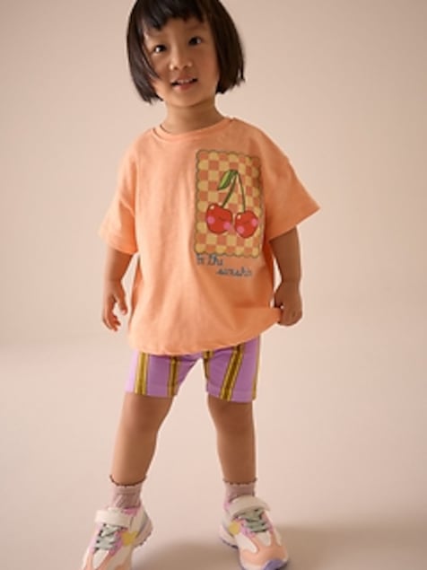 NEXT Toddler Fruit Stripe Shorts Set