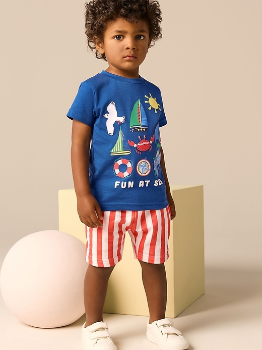Image number 2 showing, NEXT Toddler Seaside T-Shirt & Shorts Set