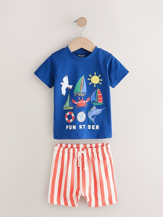 Image number 5 showing, NEXT Toddler Seaside T-Shirt & Shorts Set