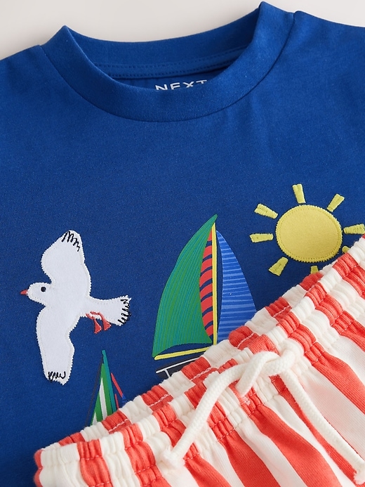 Image number 7 showing, NEXT Toddler Seaside T-Shirt & Shorts Set