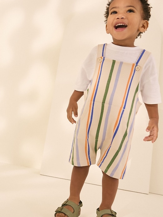 Image number 1 showing, NEXT Toddler Striped Jersey Shortall Set