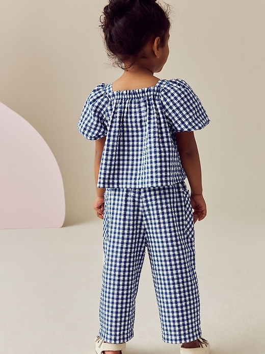 Image number 2 showing, NEXT Toddler Gingham Top & Pants Set