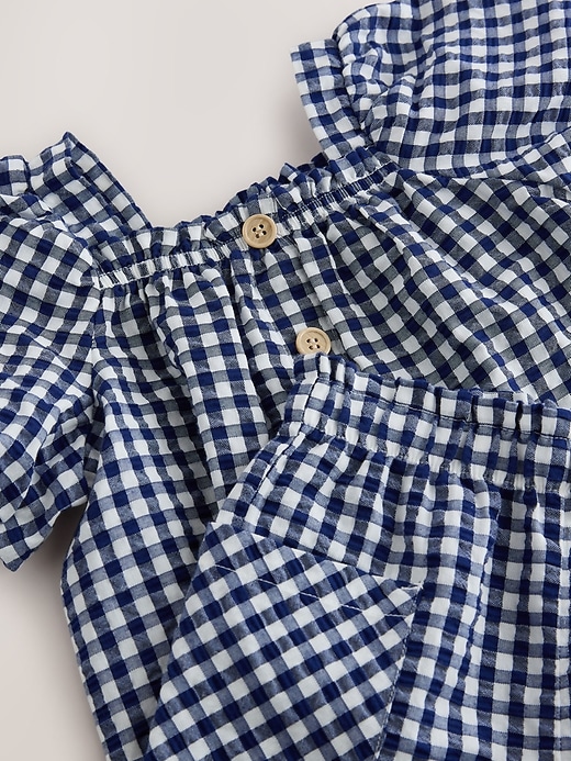 Image number 7 showing, NEXT Toddler Gingham Top & Pants Set
