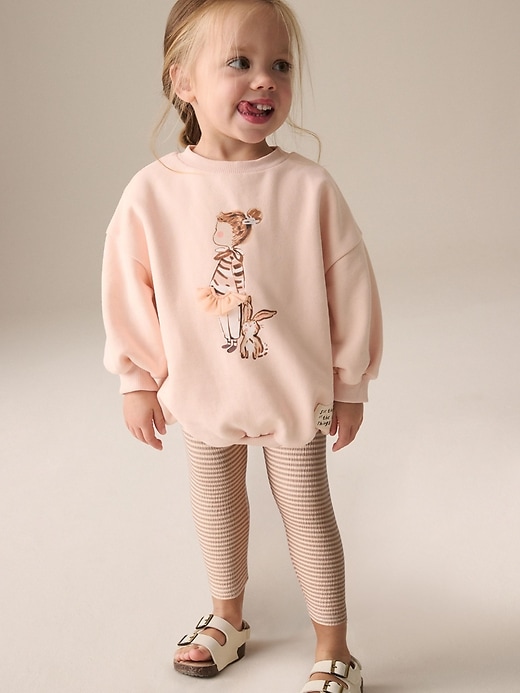 Image number 1 showing, NEXT Toddler Bunny Sweatshirt & Legging Set