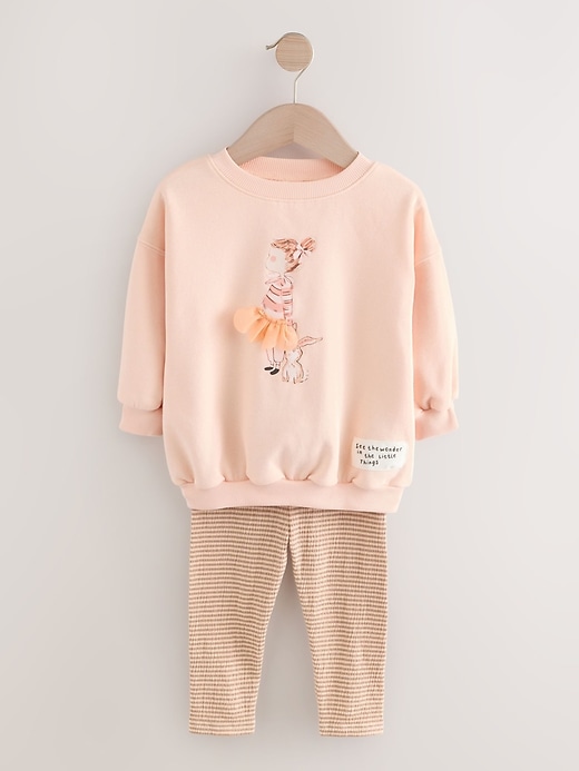 Image number 5 showing, NEXT Toddler Bunny Sweatshirt & Legging Set