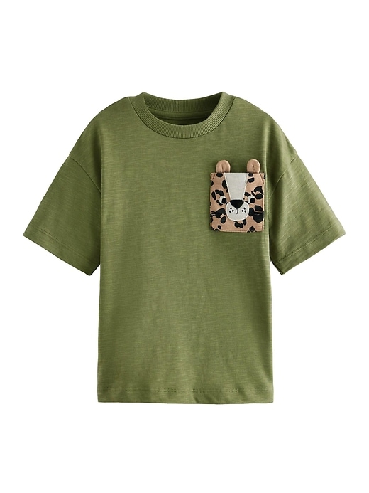 Image number 4 showing, NEXT Toddler Cheetah Pocket T-Shirt