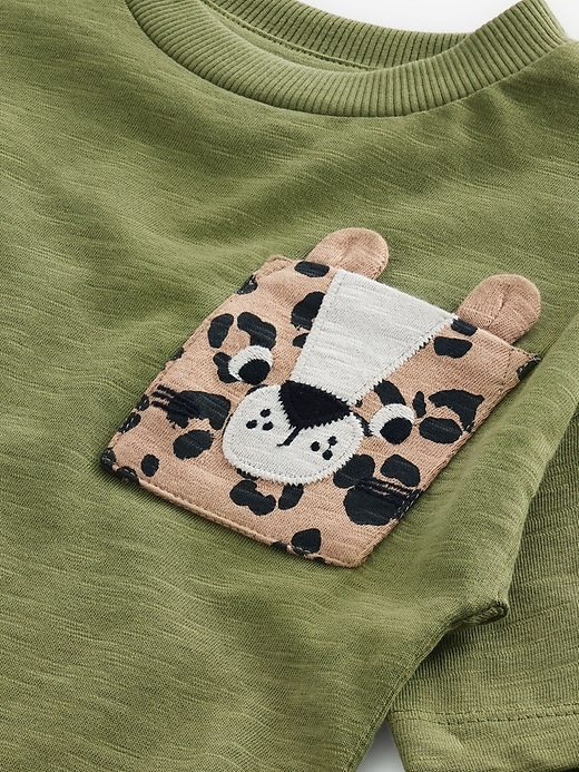 Image number 6 showing, NEXT Toddler Cheetah Pocket T-Shirt