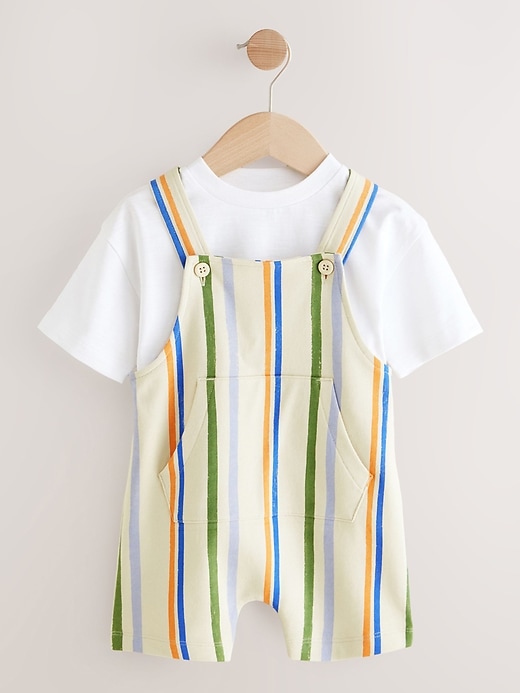Image number 5 showing, NEXT Toddler Striped Jersey Shortall Set