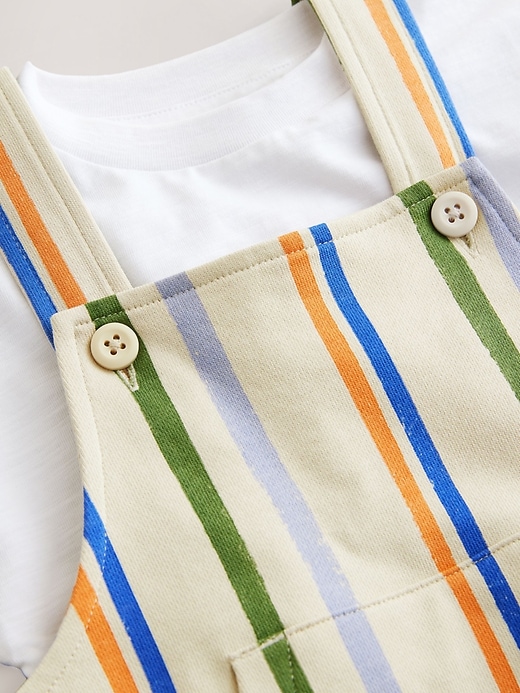 Image number 7 showing, NEXT Toddler Striped Jersey Shortall Set
