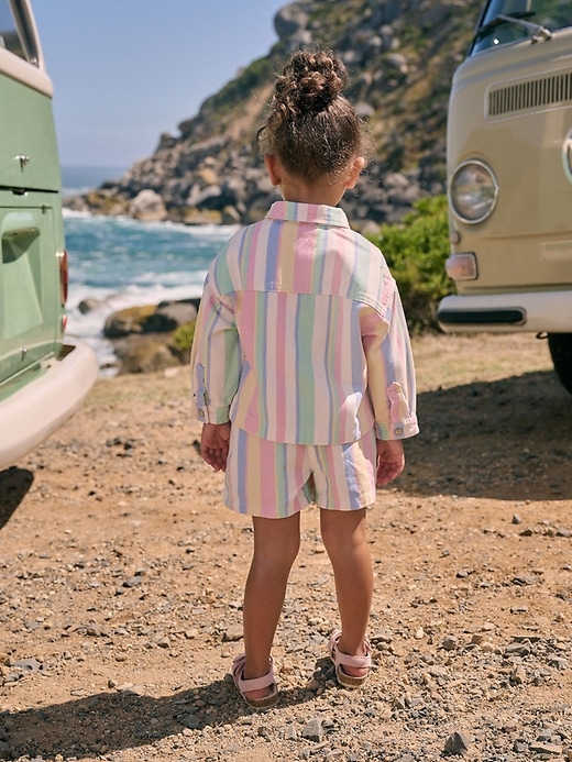 Image number 2 showing, NEXT Toddler Multi-Stripe Short Set