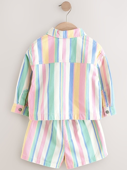 Image number 7 showing, NEXT Toddler Multi-Stripe Short Set