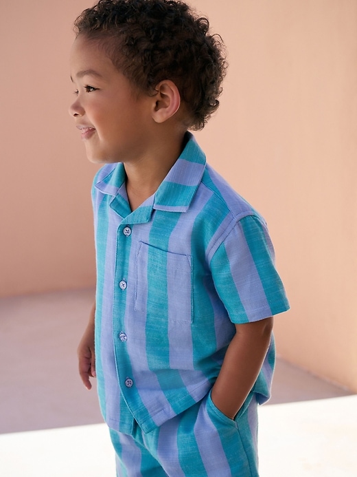Image number 4 showing, NEXT Toddler Stripe Shirt & Shorts Set